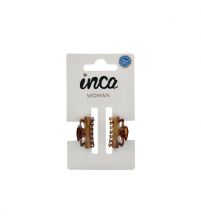 Pack 2 Pinzas Pequeñas Concha Francesa Marrón | 2 uds