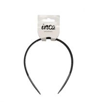 Diadema Lisa con Púas de Concha Francesa Negra | 1 uds