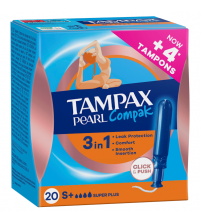 Pearl Compak Super Plus Tampones Con Aplicador | 20 uds