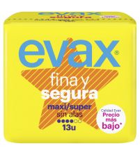 Compresas Fina y Segura Maxi Super Sin Alas  | 13 uds