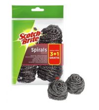 Scotch Brite Spirals Estropajo de Acero  | 4 uds