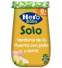 Baby Solo Potito Verduras de la Huerta con Pollo y Arroz | 190 gr