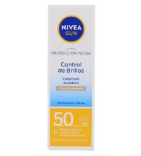 Protección Facial Control de Brillos Tono Medio SPF 50+