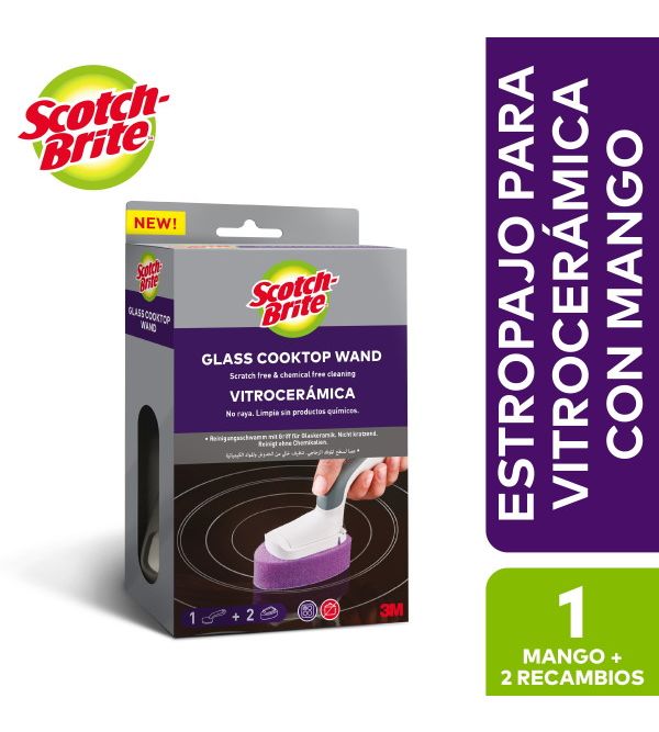 Scotch-Brite™ recambios de estropajo con mango para tareas difíciles, 2  unidades por paquete