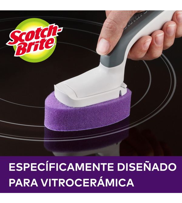 Estropajo para Vitrocerámica con Mango, 2 uds - scotch-brite