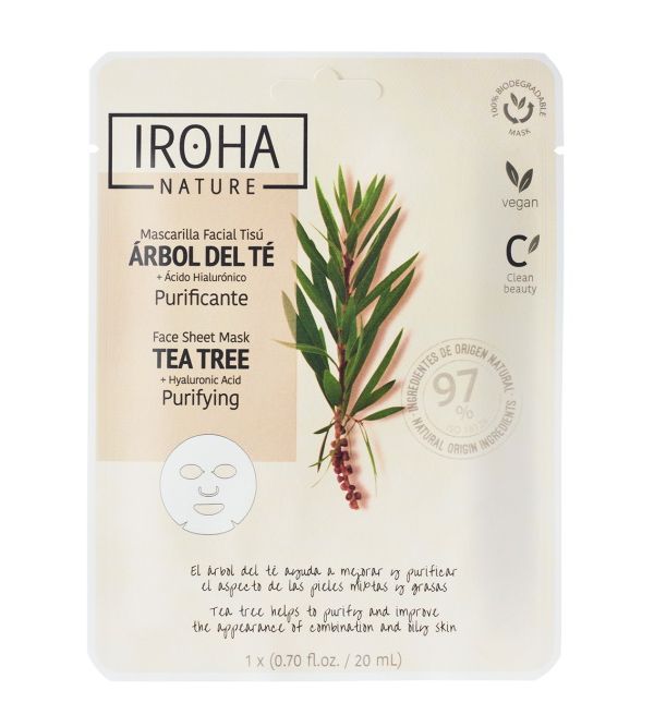 Mascarilla Facial Tisú Arbol de Té Purificante