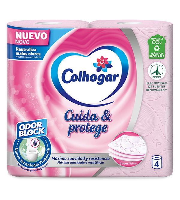 Papel Higiénico Cuida y Protege, 4 uds - colhogar