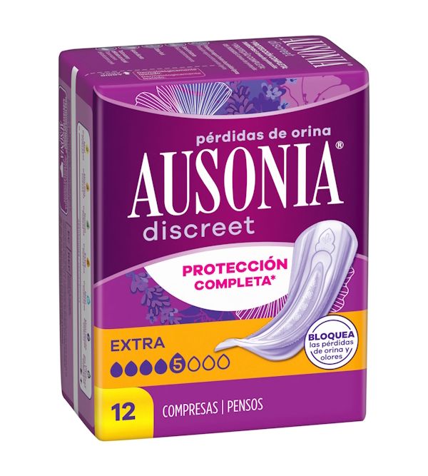 Discreet Compresa Pérdidas Orina Extra | 12 uds