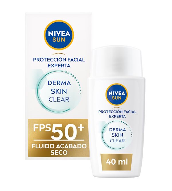 Derma Skin Clear Fluido Acabado Seco SPF50+ | 40 ml