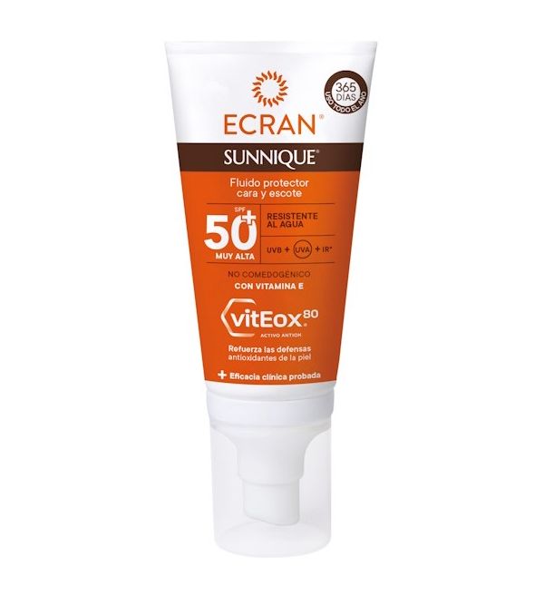 Sunnique Fluido Protector Cara y Escote SPF50+ | 50 ml