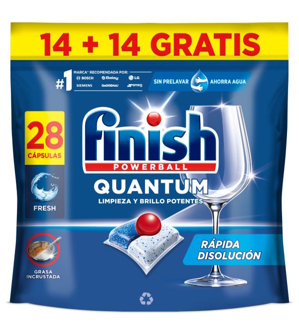 Quatum Cápsulas Lavavajillas 14+14 | 28 uds