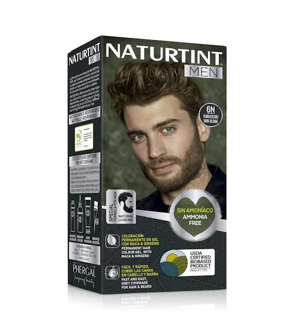 Men Coloración Permanente en Gel 6N Rubio Oscuro | 1 uds