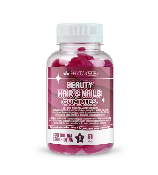 Beauty Hair & Nails Gummies Sabor a Fresa | 60 uds