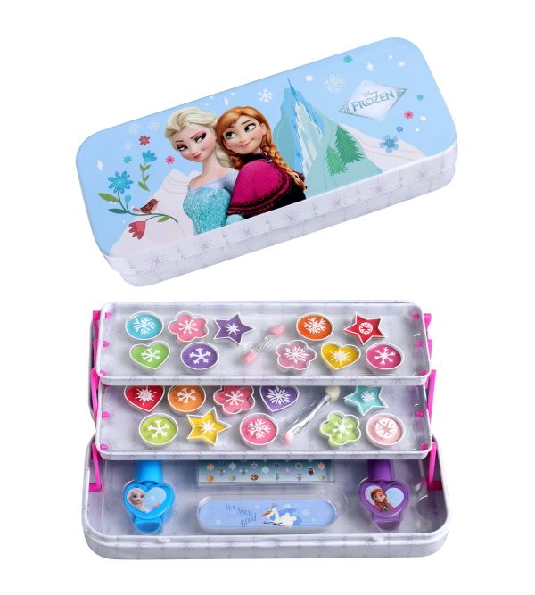 Estuche de Maquillaje Metálico Triple | 1 uds