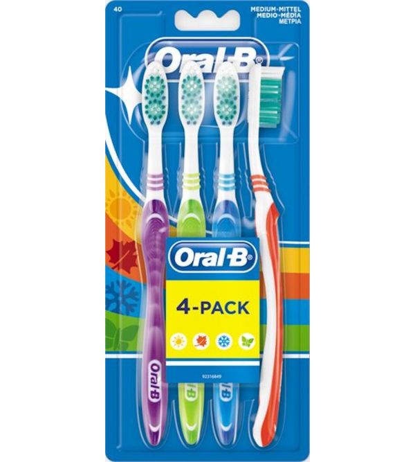 Pack Cepillos de Dientes OM026 123 Limpieza Brillante | 4 uds
