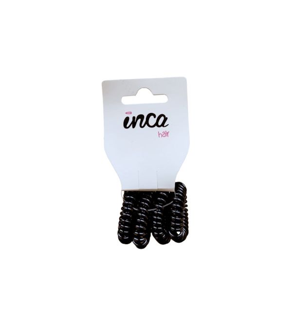 Pack de 4 Gomas para el Pelo Mujer Negras | 4 uds