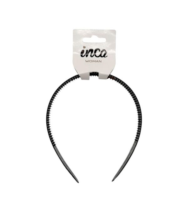 Diadema Lisa con Púas de Concha Francesa Negra | 1 uds
