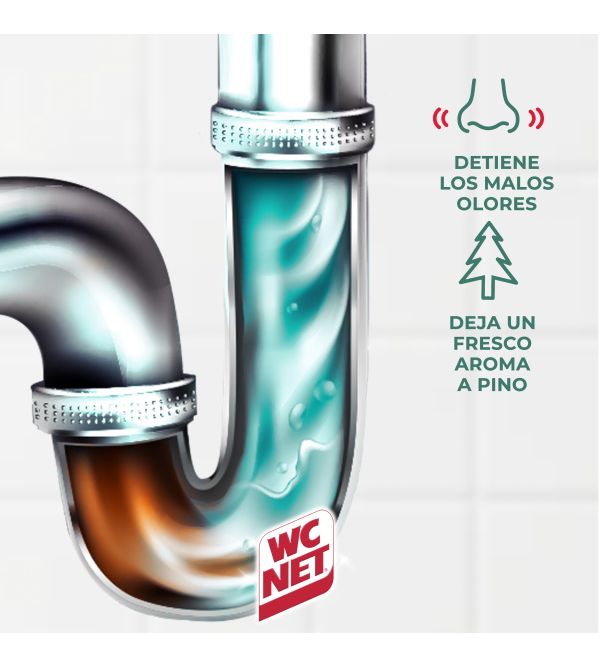 Wc net limpia tuberias elimina olores