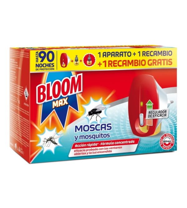 Max Eléctrico Contra Moscas y Mosquitos + 2 Recambios