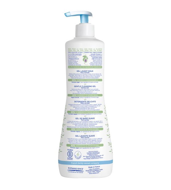 Gel de baño suave con Aguacate BIO - mustela