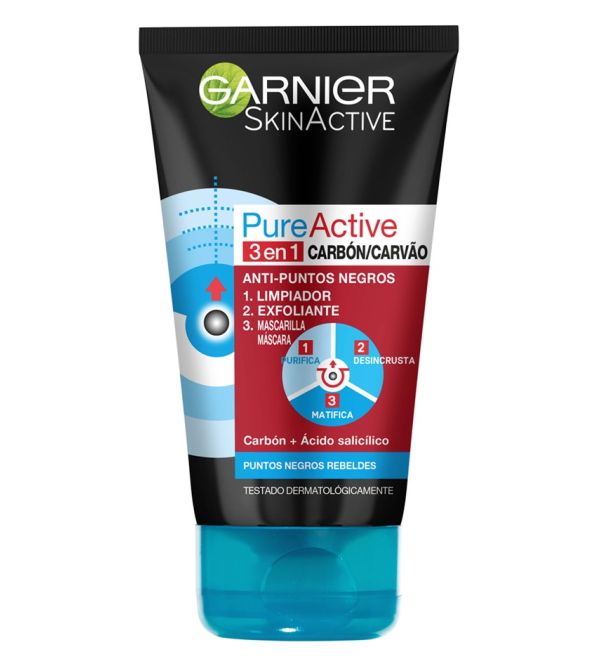 Pure Active Mat Control Gel 3 en 1 Carbón | 150 ml