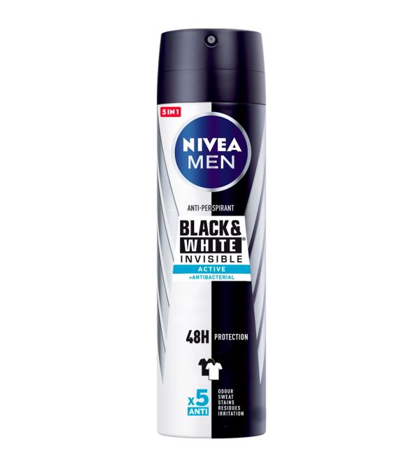 Desodorante Men Black & White Invisible Active | 200 ml