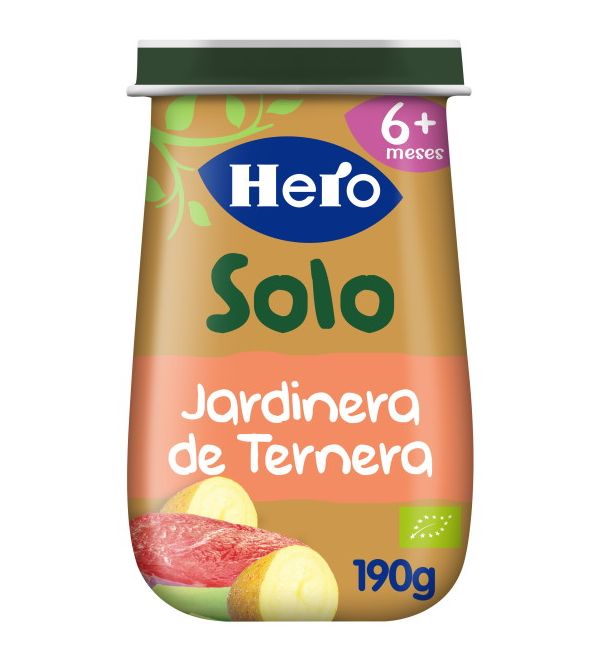 Baby Solo Potito Jardinera de Ternera Ecológica | 190 gr