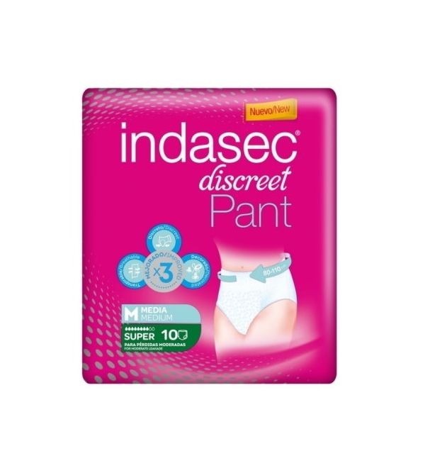 Discreet Pant Super Media | 10 uds