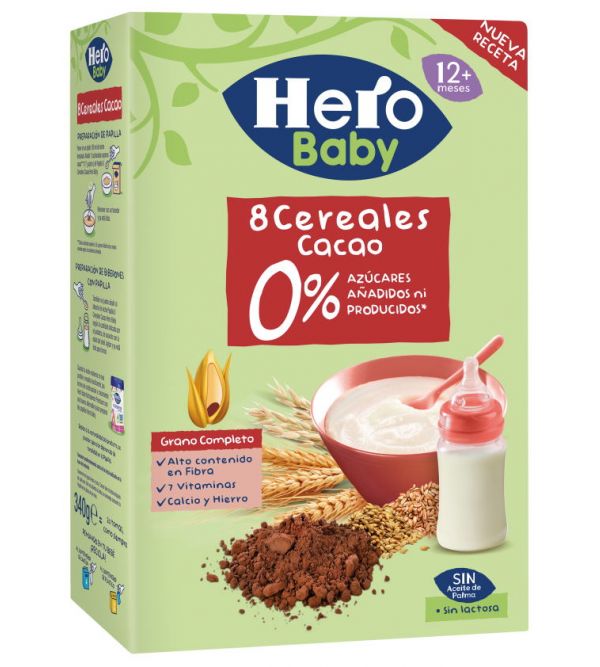 Papilla de cereales Hero Baby cereales sin gluten