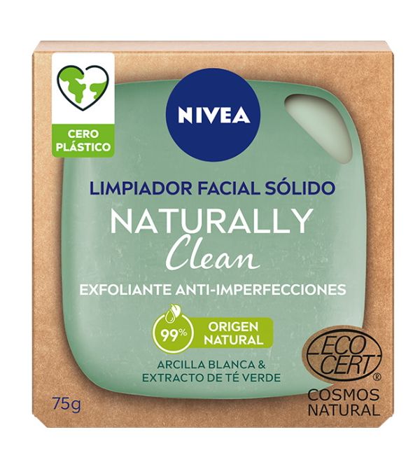 Naturally Clean Limpiador Facial Sólido | 75 gr