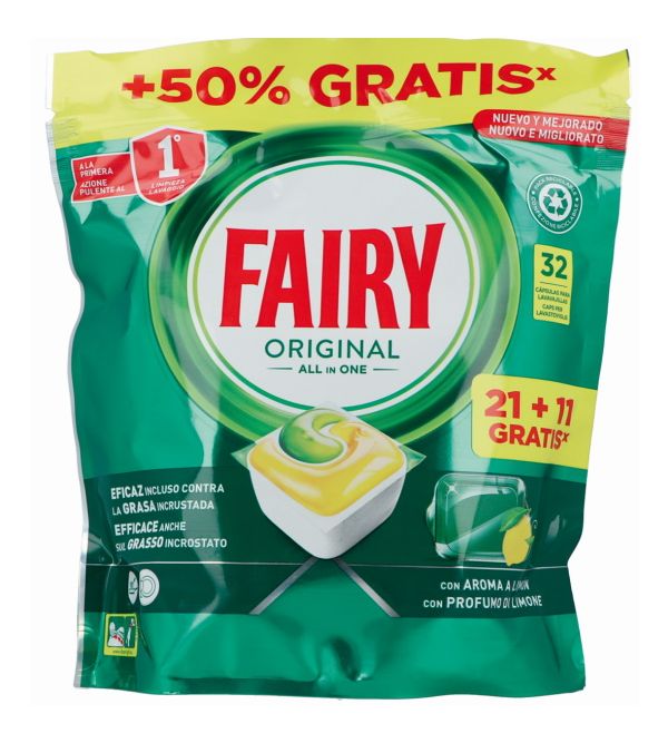 Original Lavavajillas Todo en 1 Limón | 32 dosis