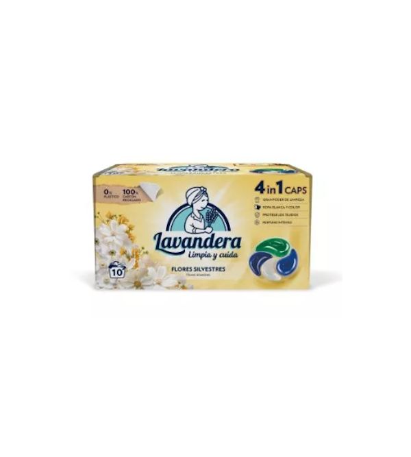 Detergente Universal Flores Silvestres en Cápsulas 4 en 1 | 10 uds