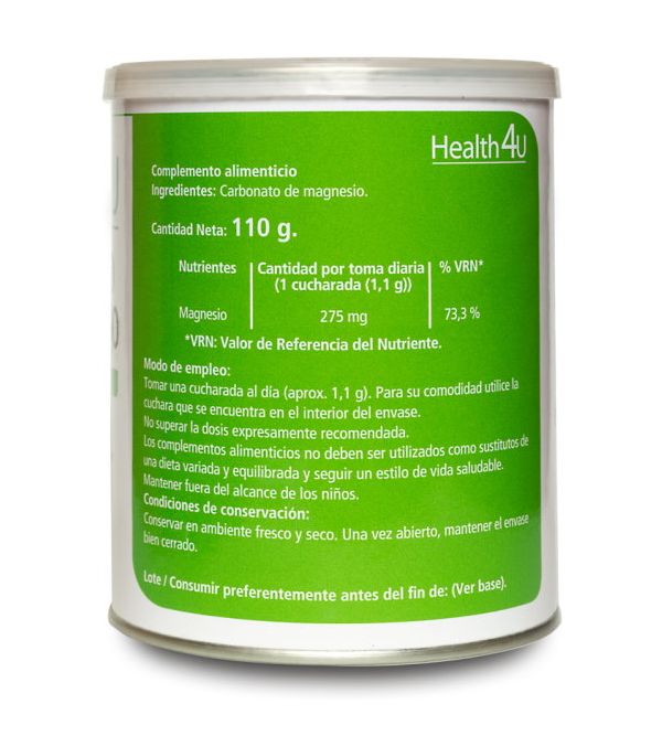 Carbonato De Magnesio En Polvo, 110 gr - health-4u