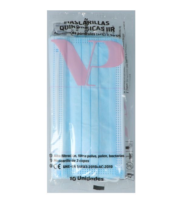 Pack Mascarillas Quirúrgicas Azul | 10 uds