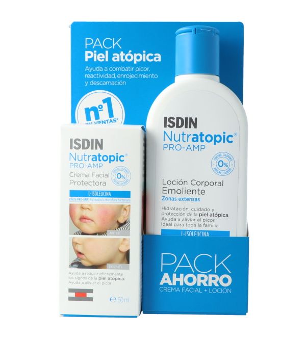 Seminario Resplandor castigo Nutratopic Pro-Amp Crema Facial + Loción Corporal Emoliente | 1 uds - isdin  | Perfumerías Avenida