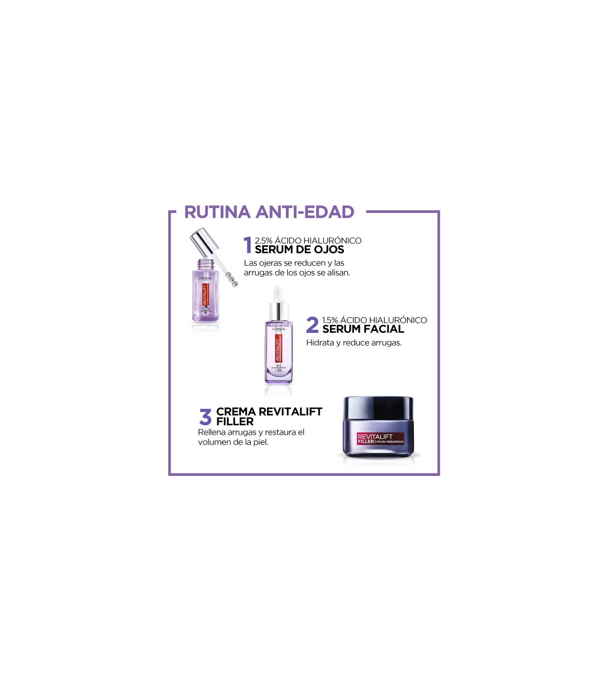 REVITALIFT FILLER Hyaluronsäure Serum Maske, 11 G – Feuchtigkeitsspendend, Gegen Falten & Schwellungen
