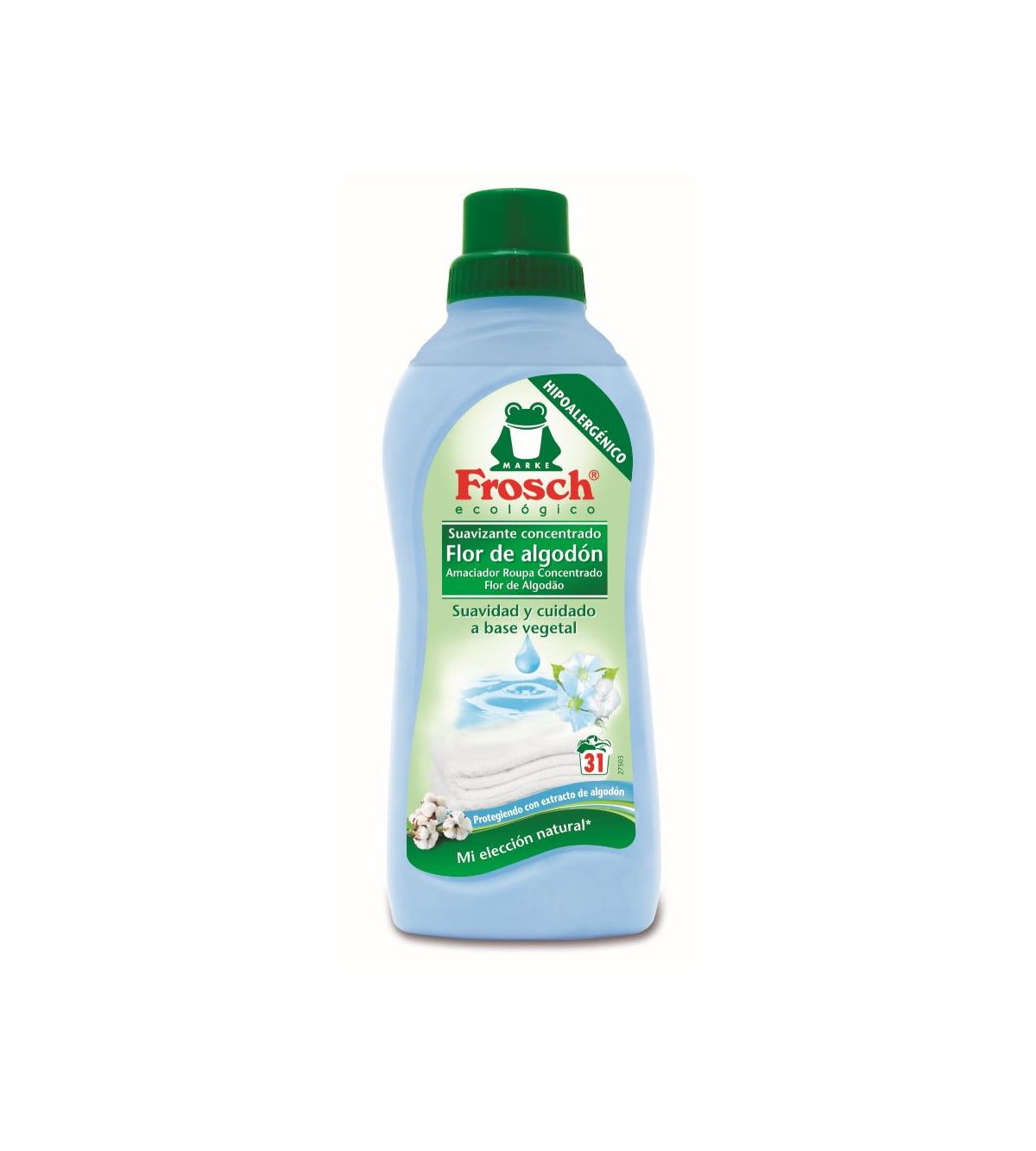 Frosch Ammorbidente Concentrato Fiori Di Cotone – 750 Ml, Flacone In Plastica Riciclata E Riciclabile