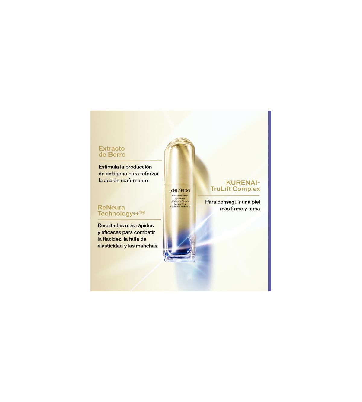 Sérum Shiseido Vital Perfection LiftDefine Radiance 50 Ml - Éclat & Fermeté - Neuf (Défauts Mineurs)