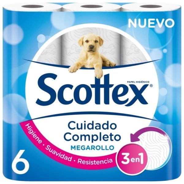 48 Megarrollos de papel higiénico Scottex ▻13.99€ (equivalen a 96 rollos)