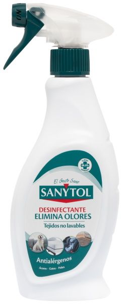 Desinfectante eliminador de olores textil antialérgenos pistola 500 ml ·  SANYTOL · Supermercado El Corte Inglés El Corte Inglés